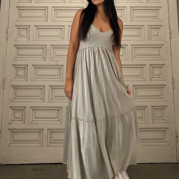 American Eagle Outfitters Olive Green Maxi Dress - Picture 3 of 6